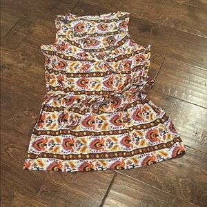 Colorful Sleeveless Patterned Top